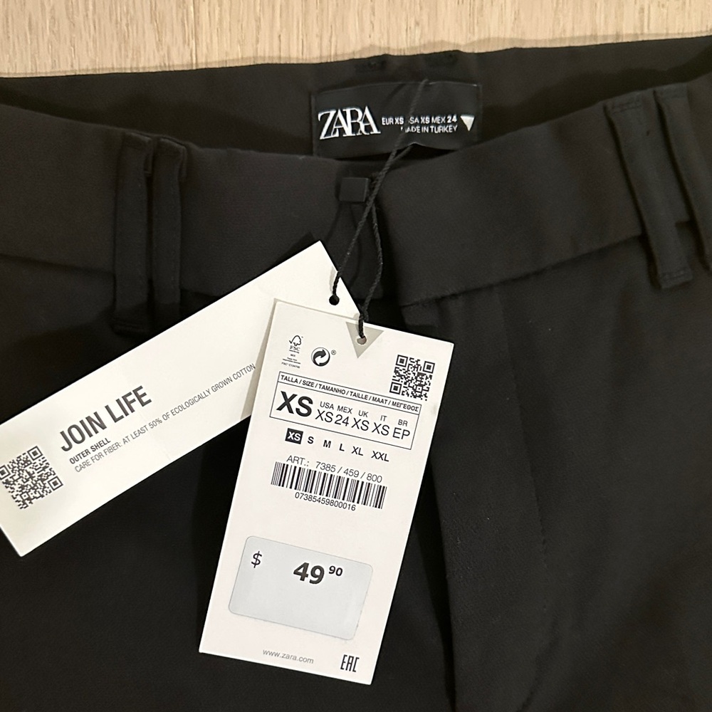 Zara Charcoal Slim-Fit Pants